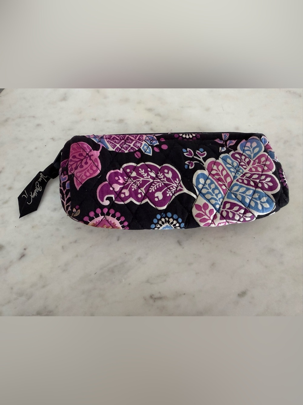 Vera Bradley Pencil Pouch Cosmetic Bag -Alpine Floral